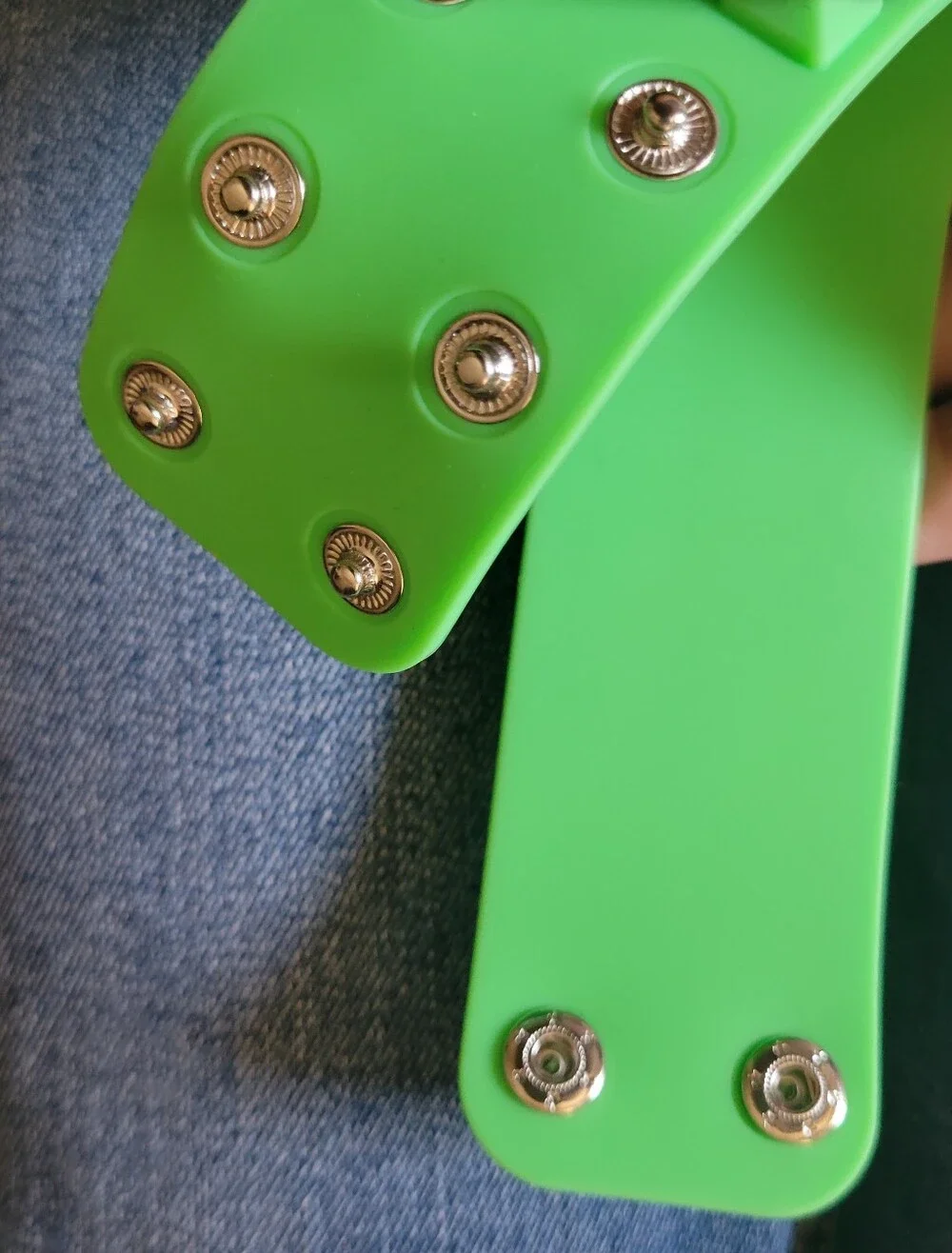 Green Silicone Stud Bracelet